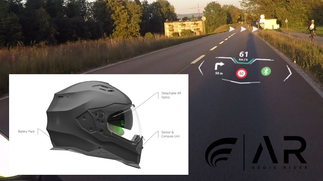 2. The Aegis Rider AR Helmet has detachable AR optics.