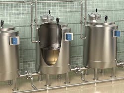 This Banner ultrasonic sensor measures tank levels and transmits the data wirelessly. This Banner ultrasonic sensor measures tank levels and transmits the data wirelessly.