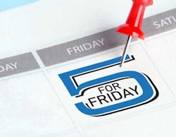 5 for Friday logo on calendar 5 for Friday logo on calendar