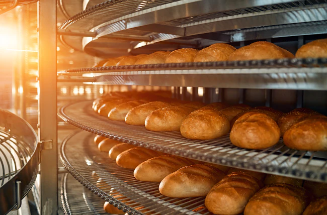 Factory for the production of bakery products