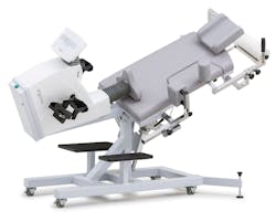 The tilting function of the ergometer also allows the heart to be examined with ultrasound. The tilting function of the ergometer also allows the heart to be examined with ultrasound.