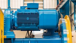 Electric motor on machine Electric motor on machine