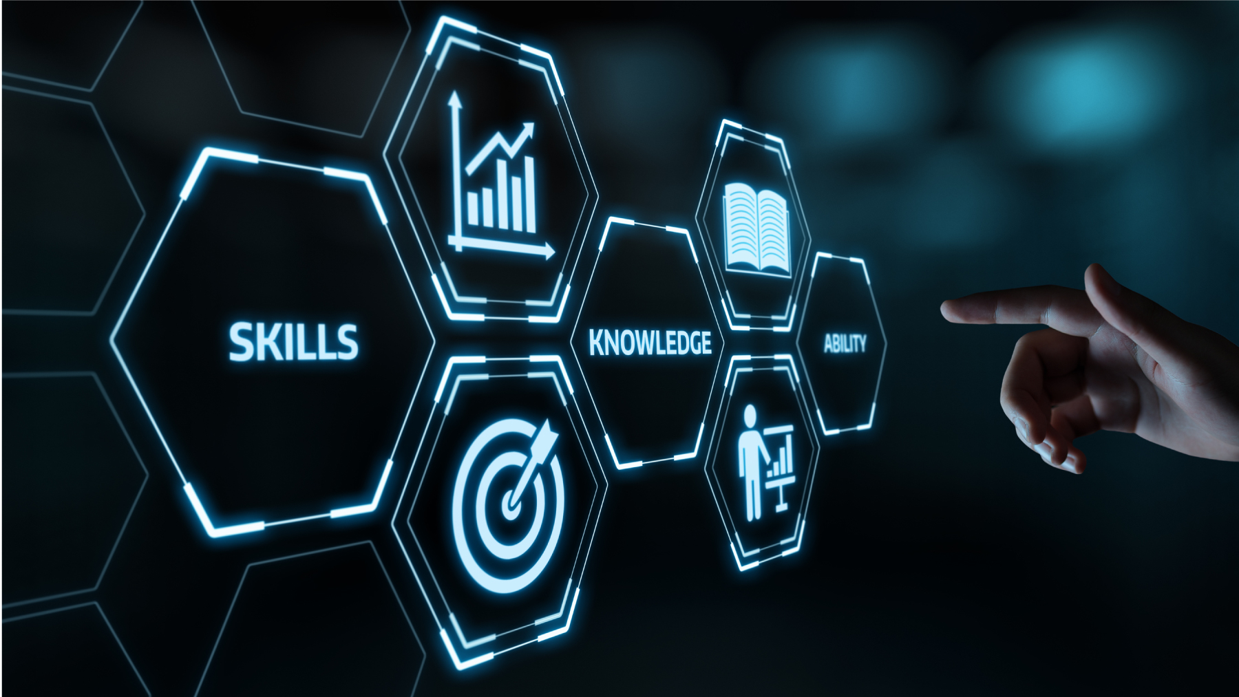 New skills knowledge webinar training business internet technology concept