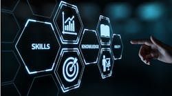 New skills knowledge webinar training business internet technology concept