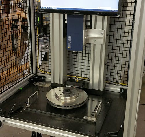 Quality inspection systems remove subjective interpretation. This laser vibrometer system is helping to ensure that the manufacturer is conforming to OEM frequency requirements.