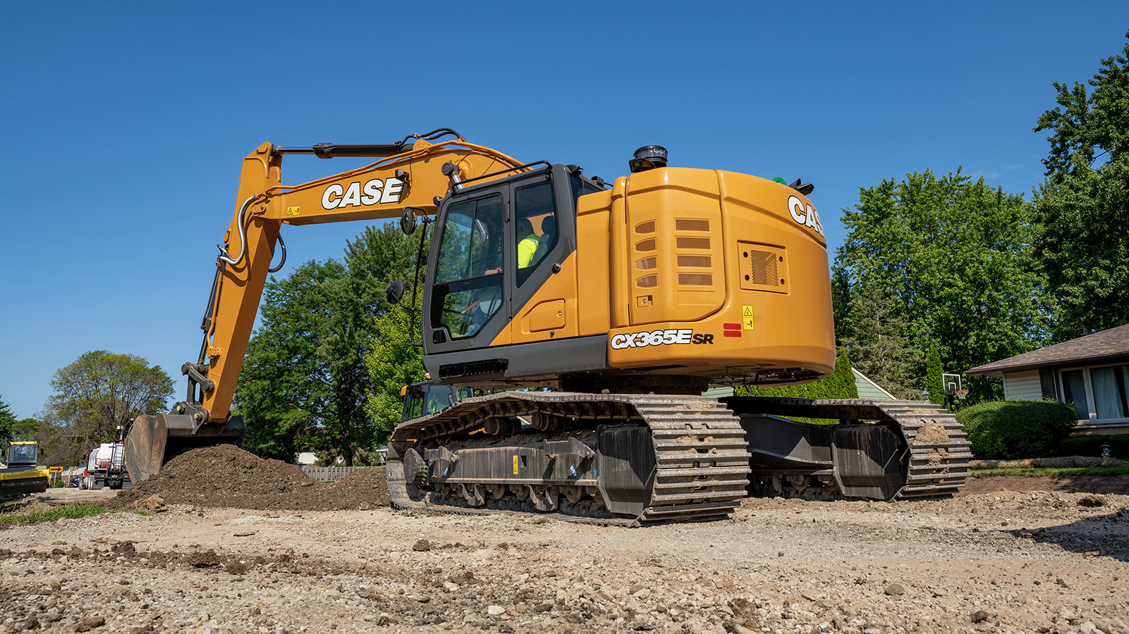 The CASE CX365E SR excavator is among the many new construction machines launched at CONEXPO 2023.