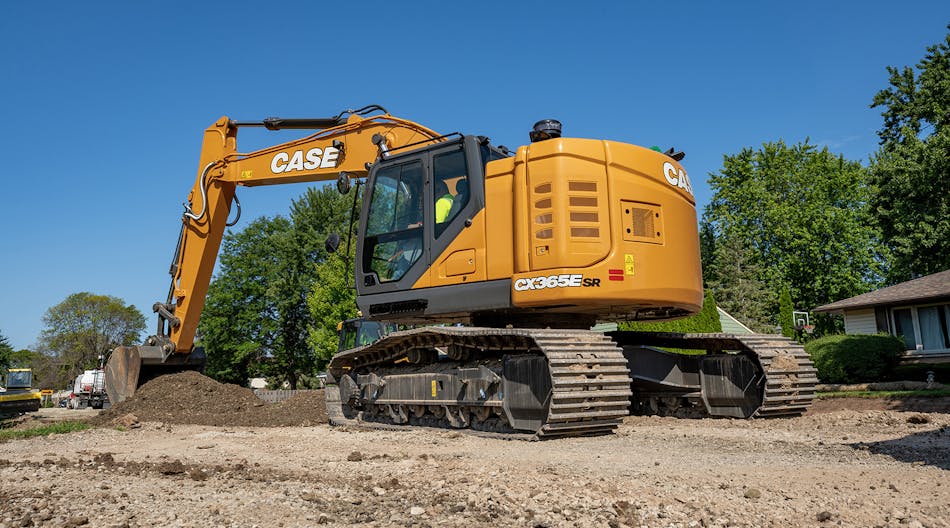 The CASE CX365E SR excavator is among the many new construction machines launched at CONEXPO 2023.