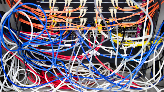 Cable network in server room