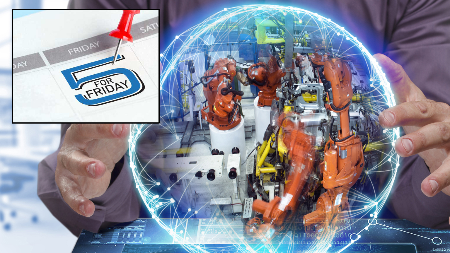 Business, technology internet and network concept and 5 for Friday logo