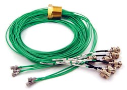 Hermetic wire feedthroughs can use point-to-point wire harnessing to reduce the number of connection points which are associated with voltage drops and degraded signals. The critical design considerations for feedthroughs are good seals, strength to withstand expected mechanical stresses and minimal electrical losses. Typical uses include high-voltage electrical switches, semiconductor wafer-processing equipment, medical imagers, military ordinance controls and space simulation vacuum chambers. Hermetic wire feedthroughs can use point-to-point wire harnessing to reduce the number of connection points which are associated with voltage drops and degraded signals. The critical design considerations for feedthroughs are good seals, strength to withstand expected mechanical stresses and minimal electrical losses. Typical uses include high-voltage electrical switches, semiconductor wafer-processing equipment, medical imagers, military ordinance controls and space simulation vacuum chambers.