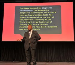 Gatherverse founder Christopher Lafayette was a keynote speaker at MD&M West 2023 in Anaheim. His topic centered on immersive medical technology and the metaverse. Gatherverse founder Christopher Lafayette was a keynote speaker at MD&M West 2023 in Anaheim. His topic centered on immersive medical technology and the metaverse.