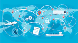 Shipping, logistic supply chain vector illustration