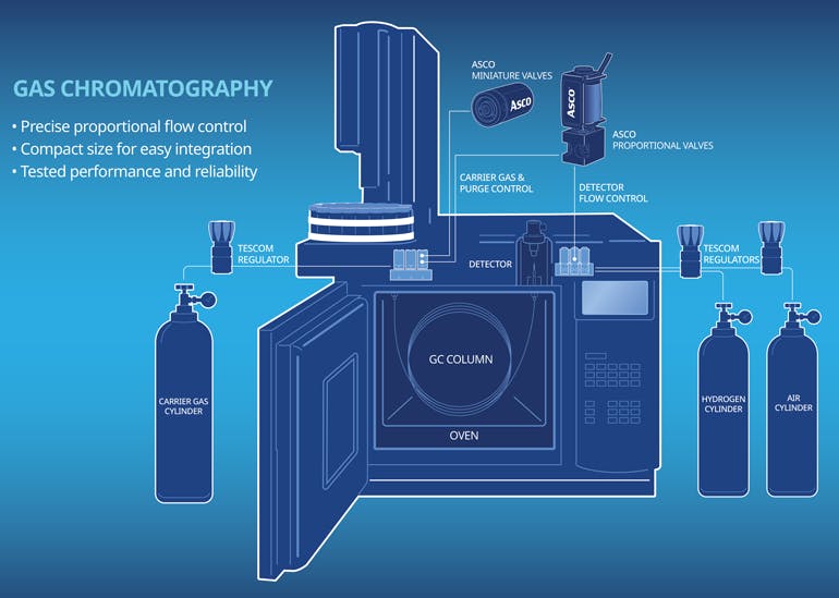 Diagram of a typical gas chromatograph.