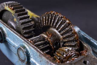 Bevel gear lubricated with grease