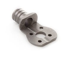 A 3D-printed titanium bracket has the benefit of low thermal expansion. It maintains its form well when exposed to heat.