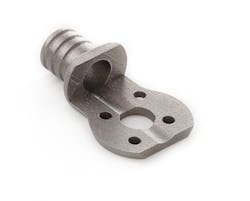 A 3D-printed titanium bracket has the benefit of low thermal expansion. It maintains its form well when exposed to heat. A 3D-printed titanium bracket has the benefit of low thermal expansion. It maintains its form well when exposed to heat.