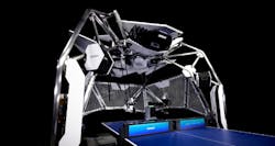 The seventh generation table tennis robot, FORPHEUS, uses vision and motion sensors to measure the position of the ball and the opponent. The seventh generation table tennis robot, FORPHEUS, uses vision and motion sensors to measure the position of the ball and the opponent.