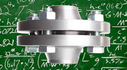Bolted joint superimposed over chalkboard