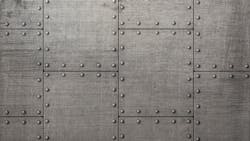 Dark metal plates with rivets Dark metal plates with rivets
