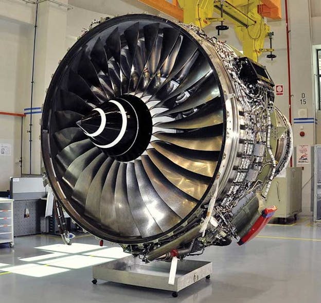 This turbofan jet engine above contains several MMC components that help make the engine lightweight, but still strong, and improves the aircraft&rsquo;s efficiency.