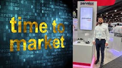 Time to Market on digital background and Jake Gelinas Time to Market on digital background and Jake Gelinas