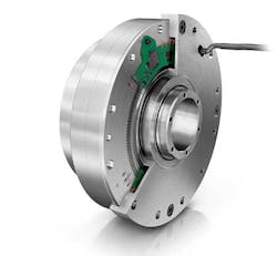 Heavy-duty RT1-T strain wave gear with integrated torque sensor system featuring Schaeffler’s proprietary sensory coating. Heavy-duty RT1-T strain wave gear with integrated torque sensor system featuring Schaeffler’s proprietary sensory coating.
