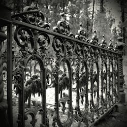 Old cast iron fence