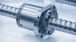 Closeup of ball screw Closeup of ball screw