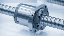 Closeup of ball screw Closeup of ball screw