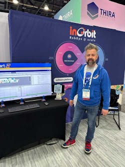 Florian Pestoni, InOrbit CEO and co-founder, explained how the company’s multi-cloud platform enables efficient robot operations and provides visibility through secure, real-time analytics and data collection and robot performance monitoring. Florian Pestoni, InOrbit CEO and co-founder, explained how the company’s multi-cloud platform enables efficient robot operations and provides visibility through secure, real-time analytics and data collection and robot performance monitoring.