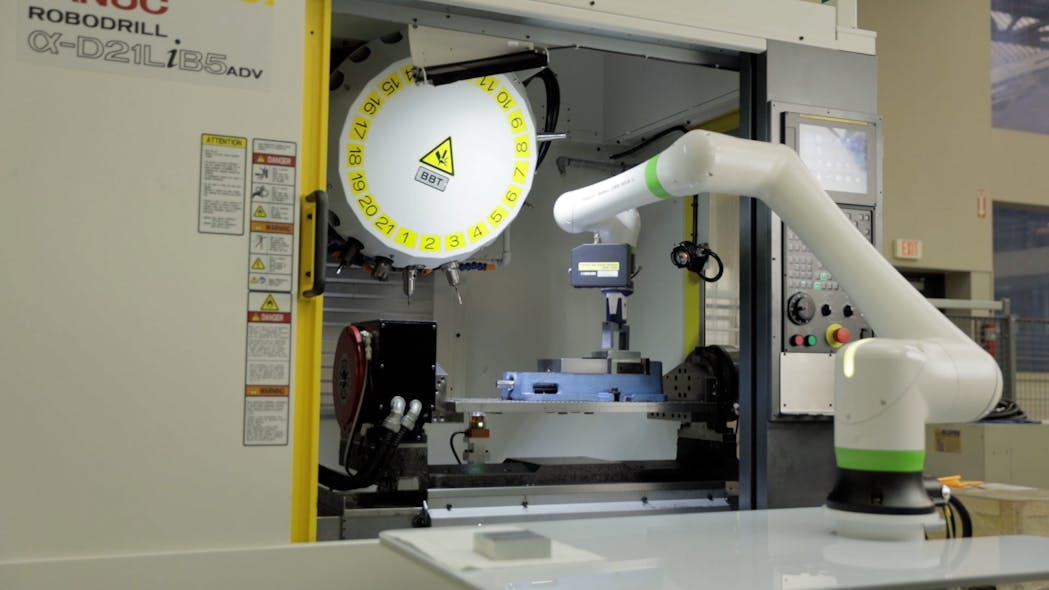 FANUC has used lights-out manufacturing techniques since 2001. By one estimate, FANUC uses robots to build robots at a rate of 50 in a 24-hour shift and can run untended for up to 30 days.