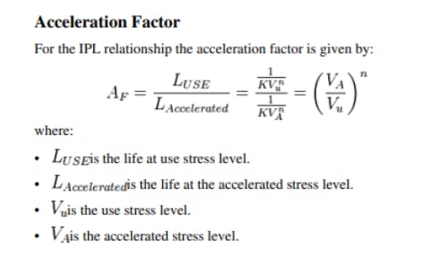 Life Projections Wp Acceleration Factor Calculation Formula