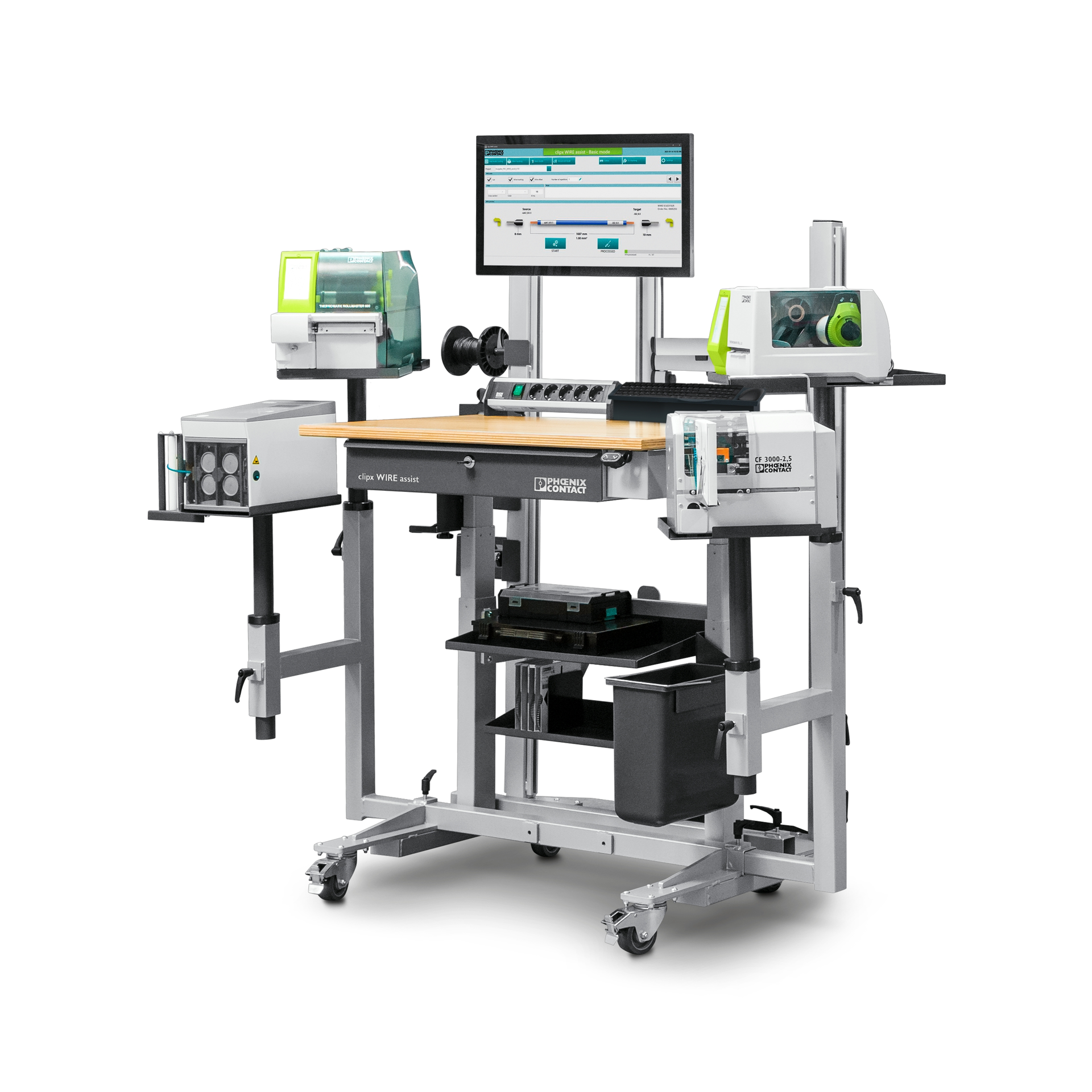 clipx WIRE assist is an ergonomic worker assistance system for the digitally assisted assembly of conductors and cables.