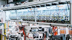 A total of 61 Beckhoff AX5000 series servo drives are housed in the control cabinets placed at the head of the production line. A total of 61 Beckhoff AX5000 series servo drives are housed in the control cabinets placed at the head of the production line.