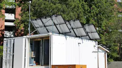 A 60-sq.-ft. chamber inside a shipping container can test passive systems that use wind towers along with water evaporation instead of electricity to cool spaces.