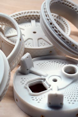 Reducing the weight of a part using lattice structures allows for intricate and complex geometries. Reducing the weight of a part using lattice structures allows for intricate and complex geometries.