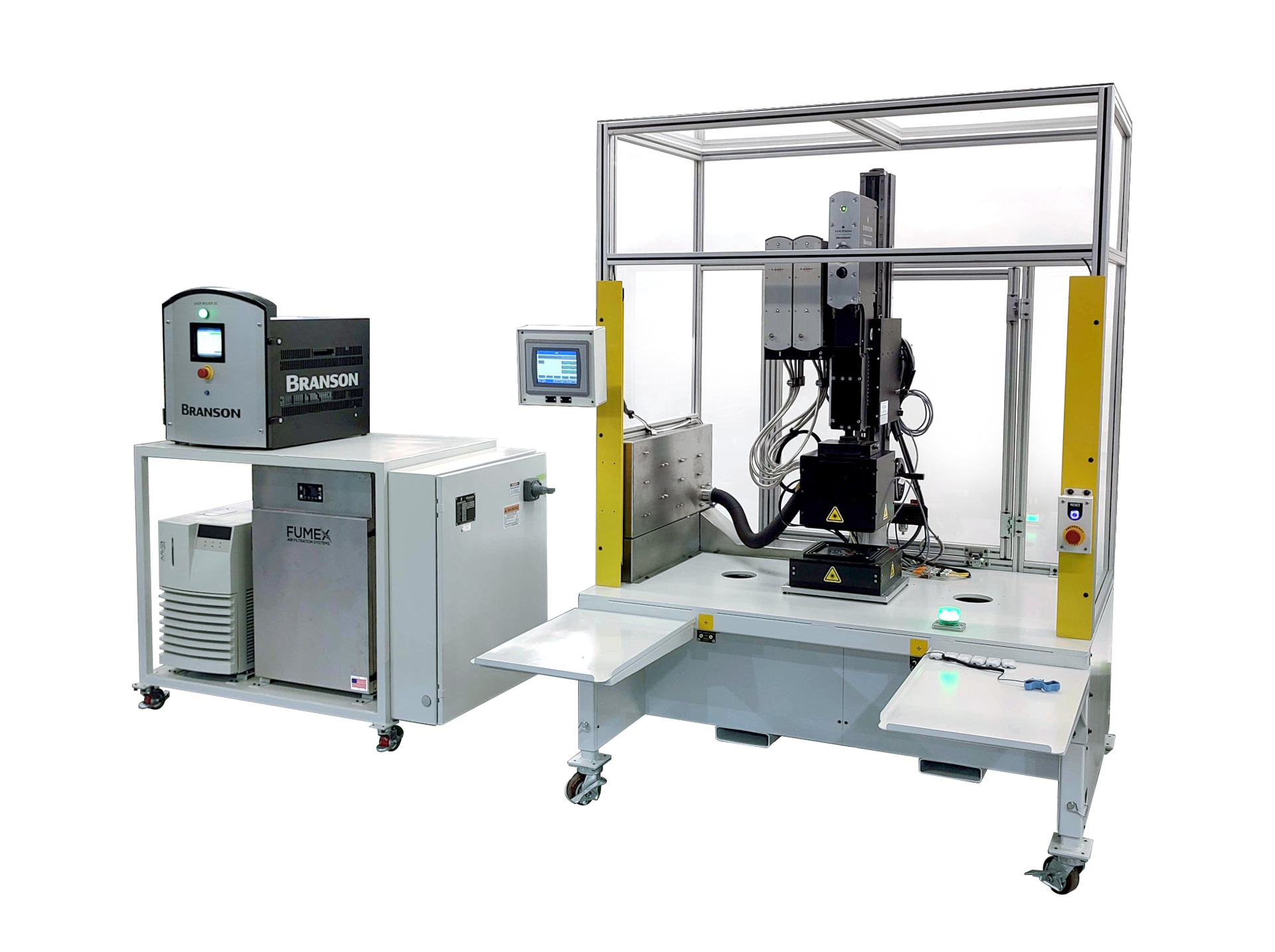 Emerson experts have developed a mobile unwelding work cell that uses a Branson 3G laser welder and STTIr technology. The unit offers options for manual or fully automated operations.