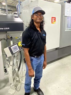 Russel Ramkumar has been a machinist for 29 years, nearly the last decade of which he has spent as a master CNC machinist at Fabco-Air. Russel Ramkumar has been a machinist for 29 years, nearly the last decade of which he has spent as a master CNC machinist at Fabco-Air.