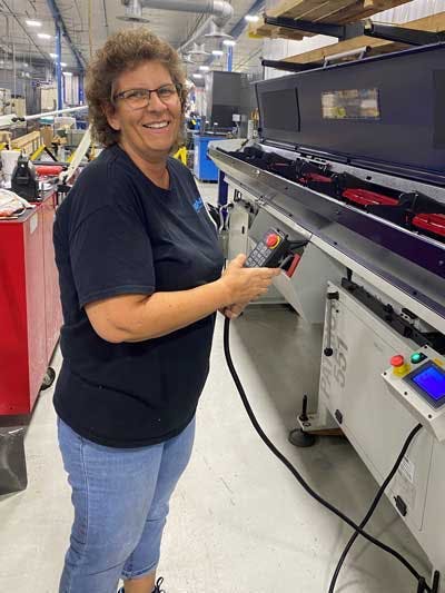 As a newer employee, Wendy Audas, senior CNC setup/programmer/operator, came on board in 2021 and is a beneficiary of long-term Fabco employees&rsquo; experience.