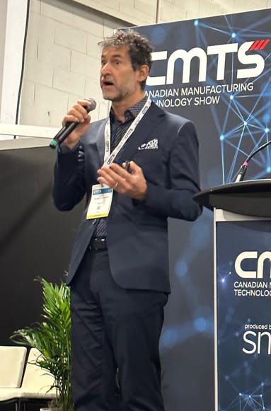 Ron Di Carlantonio, founder and CEO, iNAGO, presented the potential of iNAGO&rsquo;s emergent technology at CMTS &ndash; Canadian Manufacturing and Technology Show in Toronto.