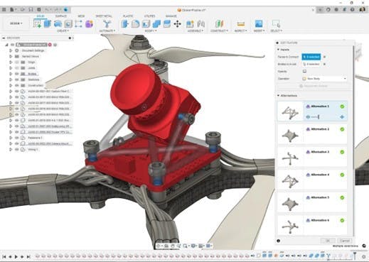Figure 1: Automated modeling inside Autodesk Fusion allows users to be more creative faster than ever before.
