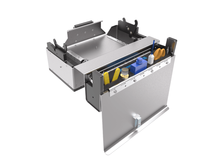 APTUS DesignWorks and Protolabs collaborated to create a toolkit briefcase that morphs into a stable workbench for traffic cam technicians to use high above the ground.