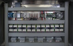 Figure 2: Dickerson Custom Trucks used an AutomationDirect CLICK PLUS PLC, C-more HMI, ZIPLink cables/connectors, Rhino power components, and other products to rapidly create an industrial-grade control panel suitable for service on a big rig. Figure 2: Dickerson Custom Trucks used an AutomationDirect CLICK PLUS PLC, C-more HMI, ZIPLink cables/connectors, Rhino power components, and other products to rapidly create an industrial-grade control panel suitable for service on a big rig.