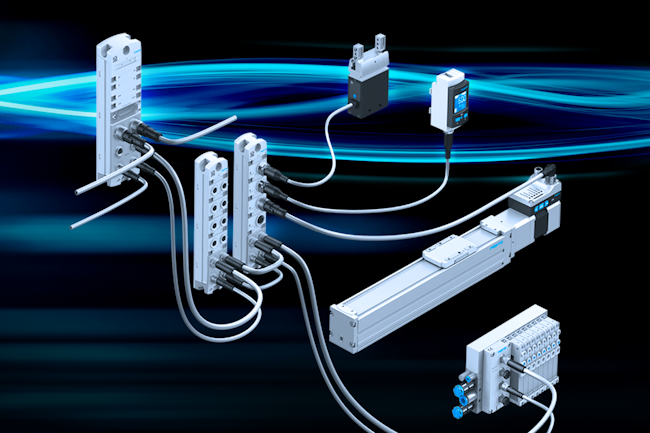 A notable feature of Festo’s automation platform is its flexible topology. All the distributed and decentralized I/O are under a single IP address.