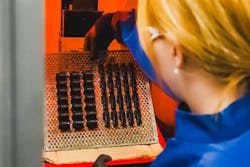 SLA is a plastic 3D printing process that uses a thermoset liquid, not a thermoplastic, which is UV-cured in layers to form final parts. SLA is a plastic 3D printing process that uses a thermoset liquid, not a thermoplastic, which is UV-cured in layers to form final parts.