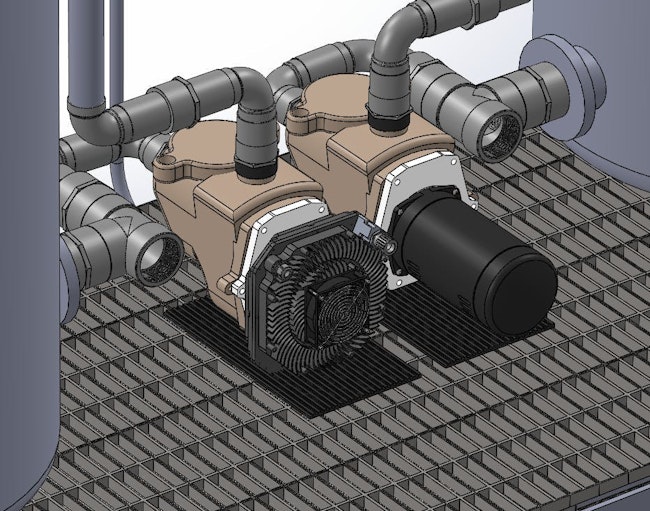 Comparing a conventionally installed motor (right) to a PCB Stator installation (left).