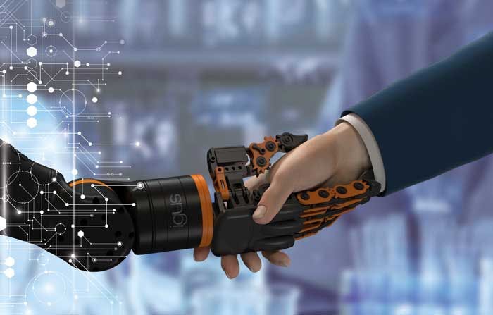igus has developed a finger gripper for the ReBeL cobot. The ReBeL can perform a variety of simple humanoid tasks with the new low-cost robotic hand.