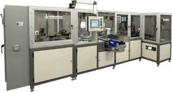Ascential Medical & Life Sciences recently acquired Kinematic, which is the brand represented by this fully automated manufacturing system. Ascential Medical & Life Sciences recently acquired Kinematic, which is the brand represented by this fully automated manufacturing system.