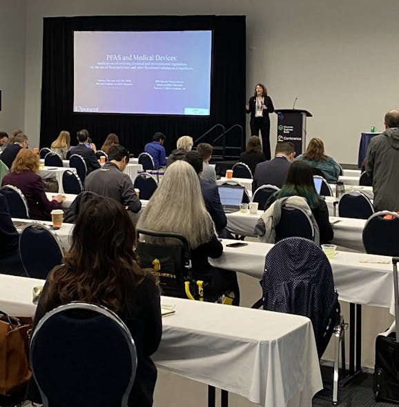 Maureen Reitman, consultant and leader in Polymer Technology and Product Development, presented how evolving chemical and environmental regulations on fluoropolymers impact their use in healthcare.