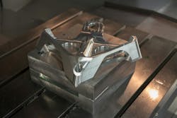 Complex parts cut with multiaxis machinery greatly reduce setups. Complex parts cut with multiaxis machinery greatly reduce setups.